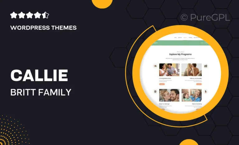 callie britt family counselling psychology wordpress theme