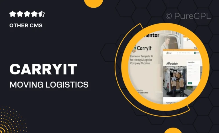carryit moving logistics company elementor template kit