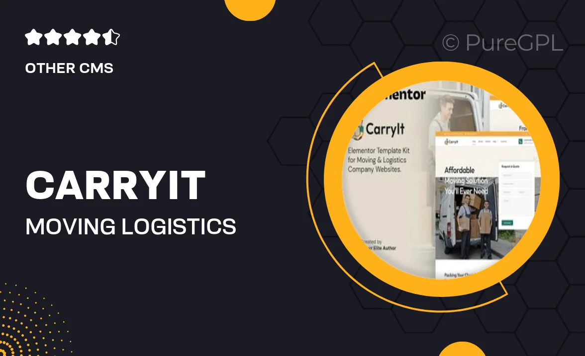 CarryIt – Moving & Logistics Company Elementor Template Kit