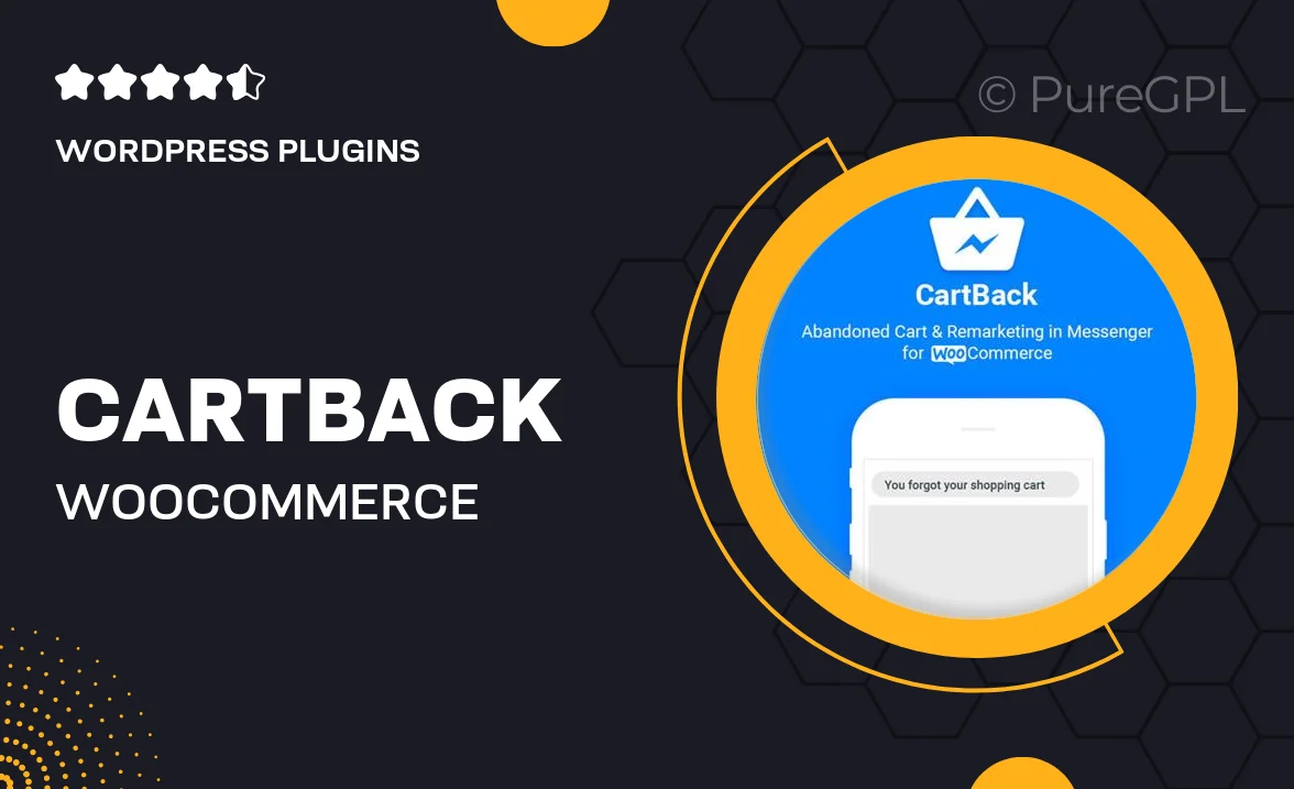 CartBack | WooCommerce Abandoned Cart & Remarketing in Facebook Messenger