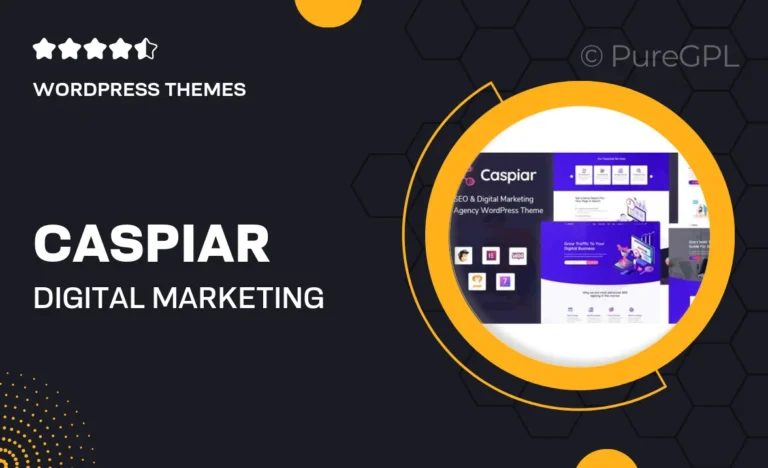 caspiar digital marketing agency wordpress theme
