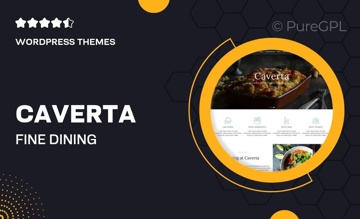 Caverta – Fine Dining Restaurant WordPress Theme