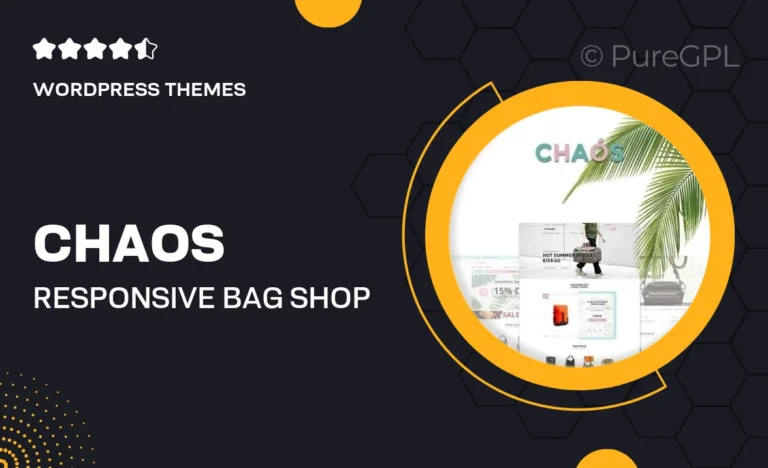 chaos responsive bag shop theme