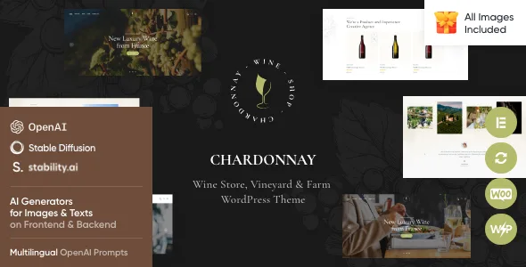 chardonnay wine store vineyard wordpress theme 1