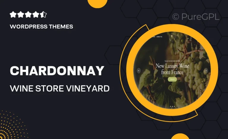 chardonnay wine store vineyard wordpress theme
