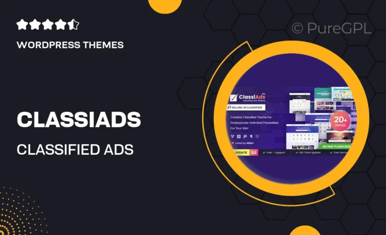 classiads classified ads wordpress theme
