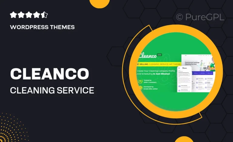 cleanco cleaning service company wordpress theme
