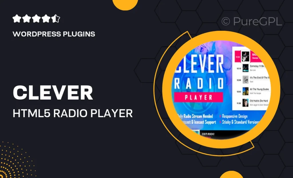CLEVER – HTML5 Radio Player With History – Shoutcast and Icecast – WordPress Plugin