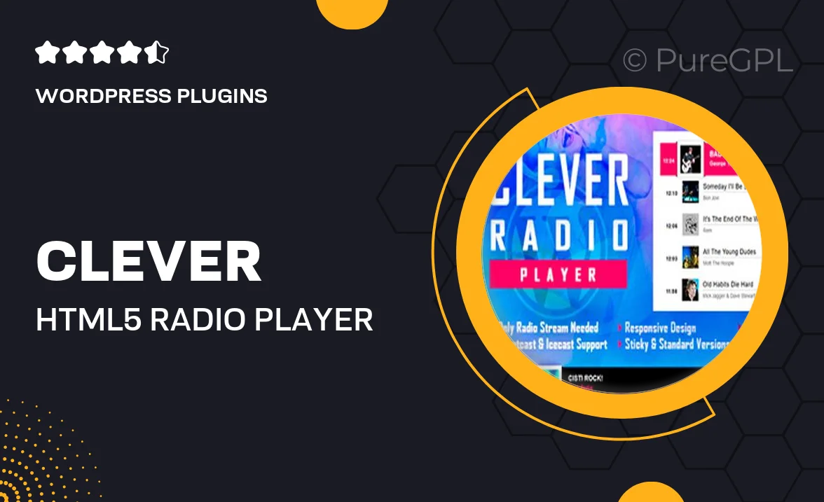 CLEVER – HTML5 Radio Player With History – Shoutcast and Icecast – WordPress Plugin