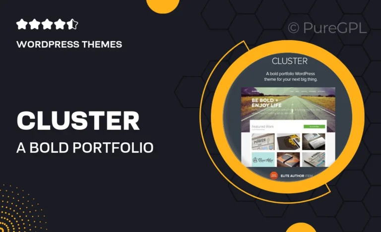 cluster a bold portfolio wordpress theme