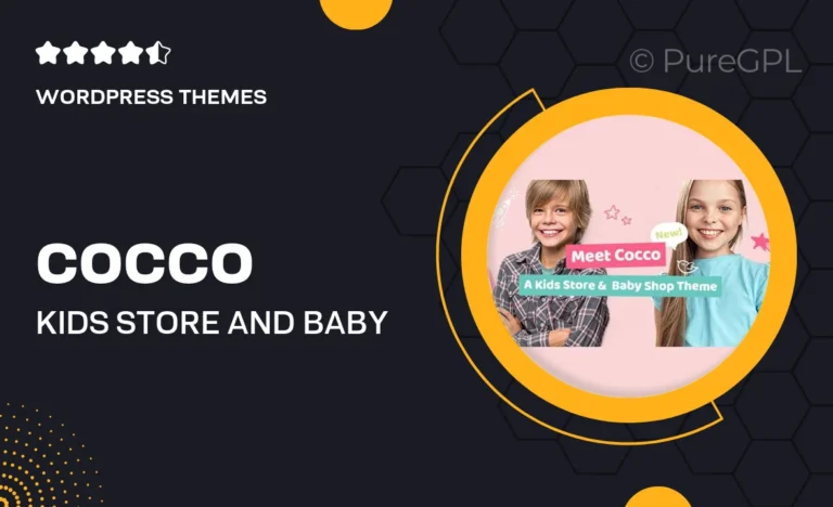 cocco kids store and baby shop theme