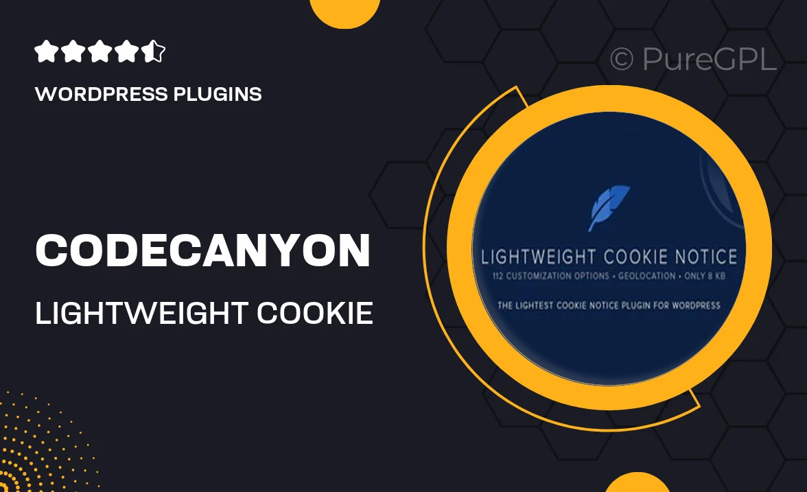 Codecanyon | Lightweight Cookie Notice