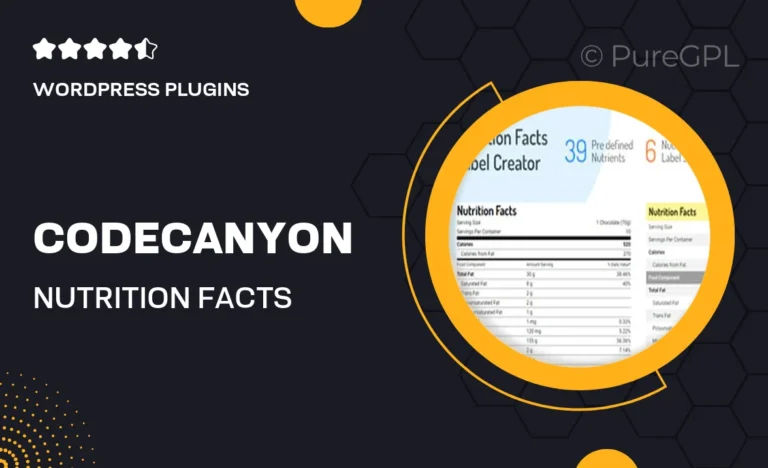 codecanyon nutrition facts label creator