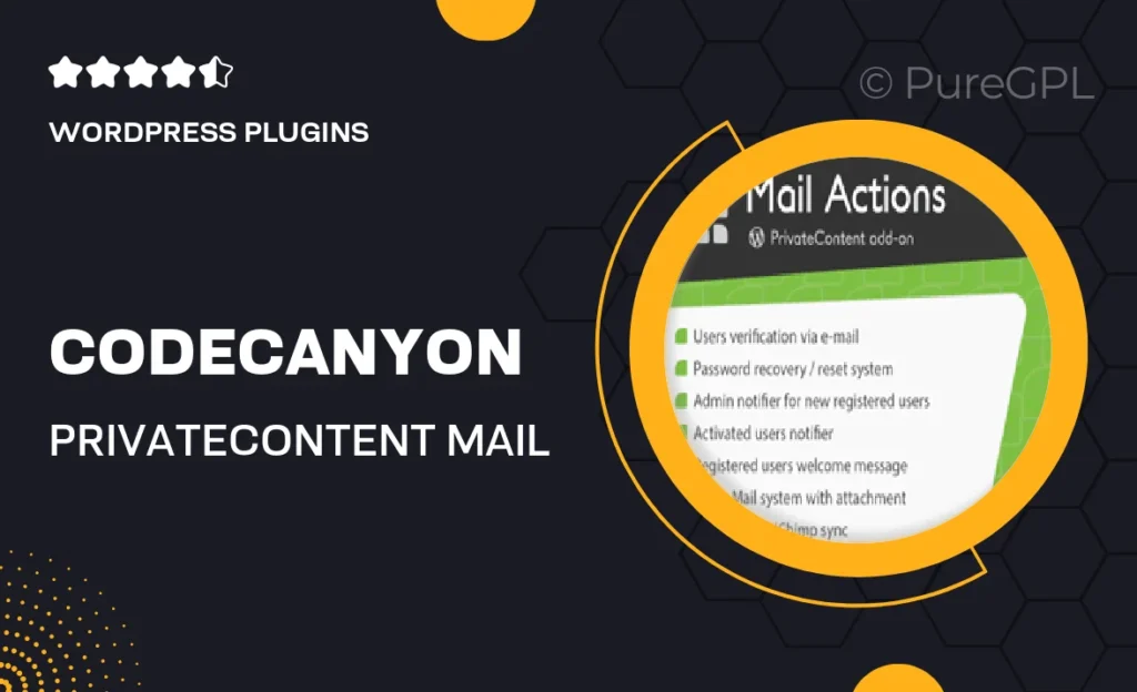 Codecanyon | PrivateContent Mail Actions feature image