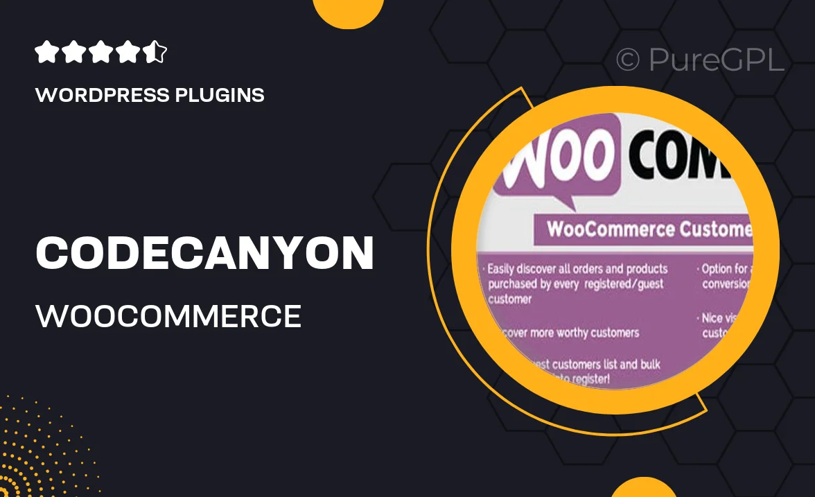 Codecanyon | WooCommerce Customers Manager
