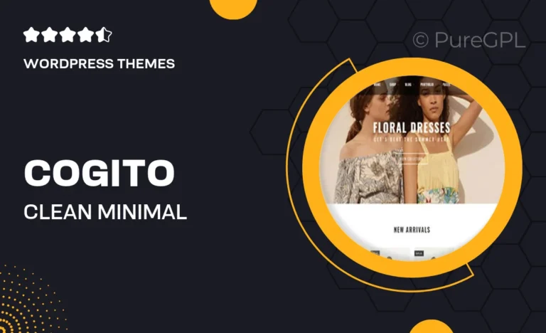 cogito clean minimal woocommerce theme