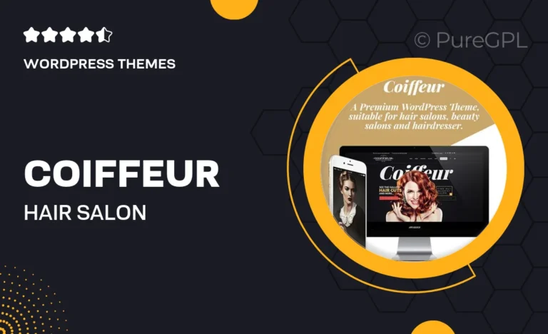 coiffeur hair salon wordpress theme