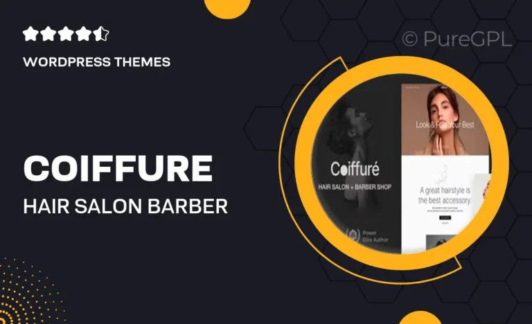 coiffure hair salon barber wordpress theme