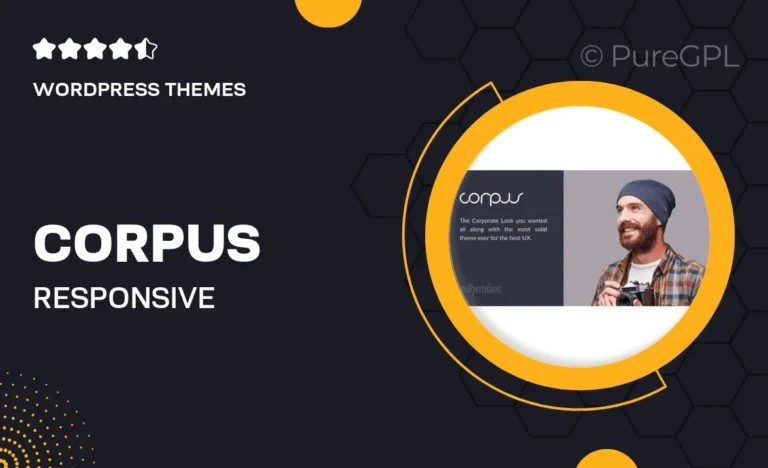 corpus responsive corporate wordpress theme