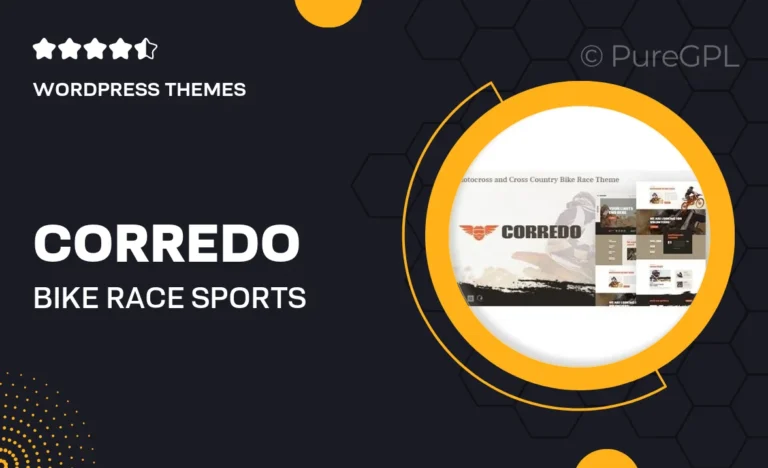 corredo bike race sports events wordpress theme