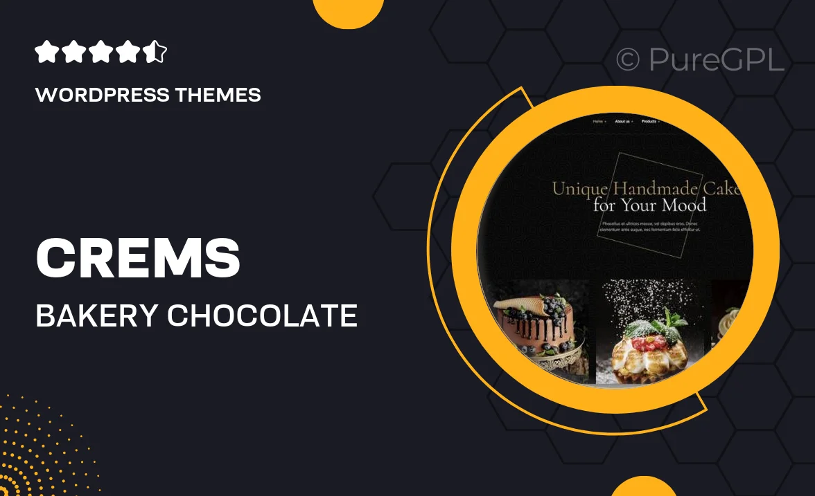 Crems – Bakery, Chocolate Sweets & Pastry WordPress Theme