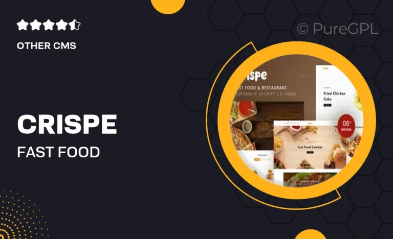 crispe fast food restaurant shopify 2 0 theme