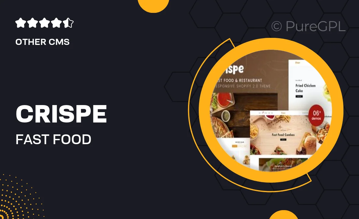 Crispe – Fast Food & Restaurant Shopify 2.0 Theme