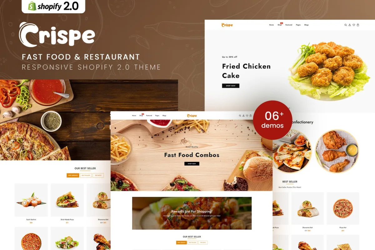 Crispe – Fast Food & Restaurant Shopify 2.0 Theme