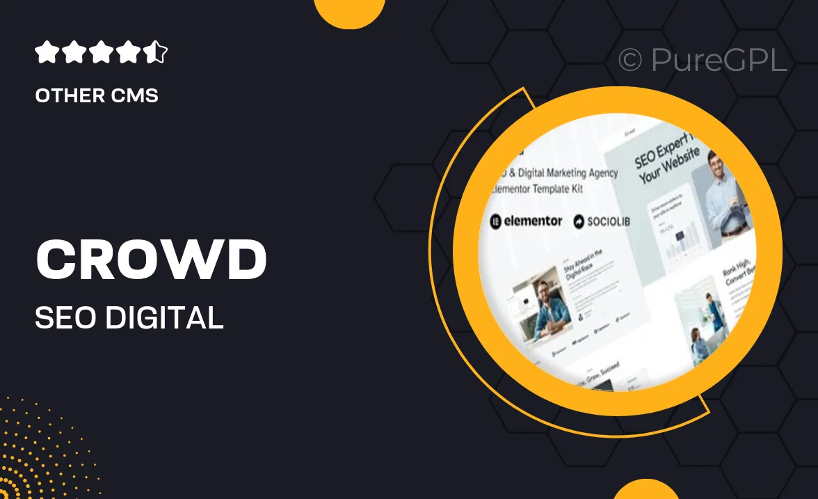 Crowd – SEO Digital Marketing Agency Elementor Template Kit