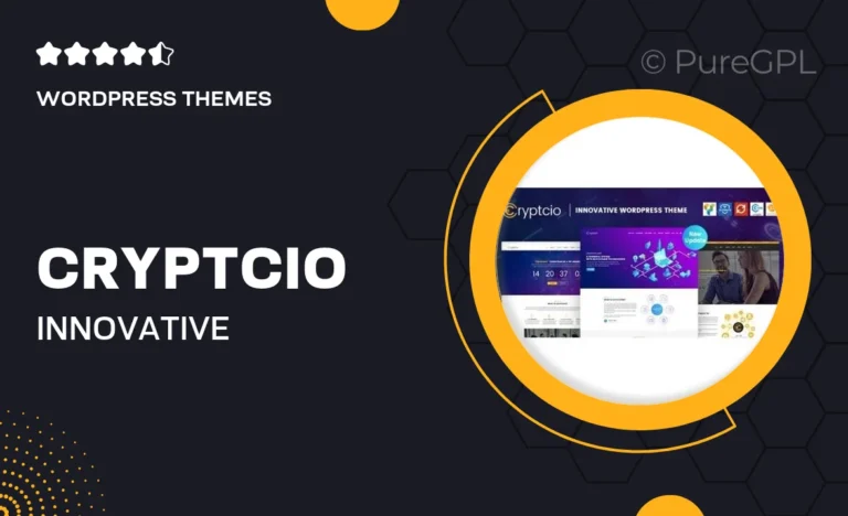 cryptcio innovative wordpress theme
