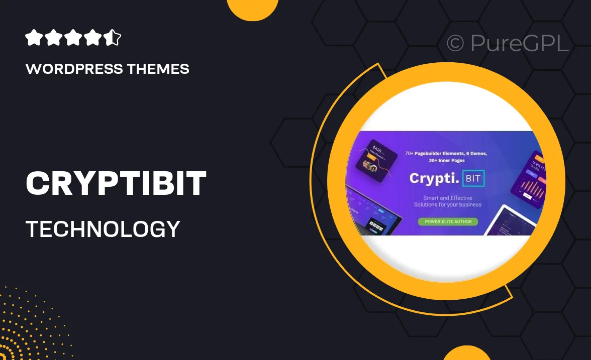 CryptiBIT – Technology, Cryptocurrency, ICO/IEO Landing Page WordPress theme