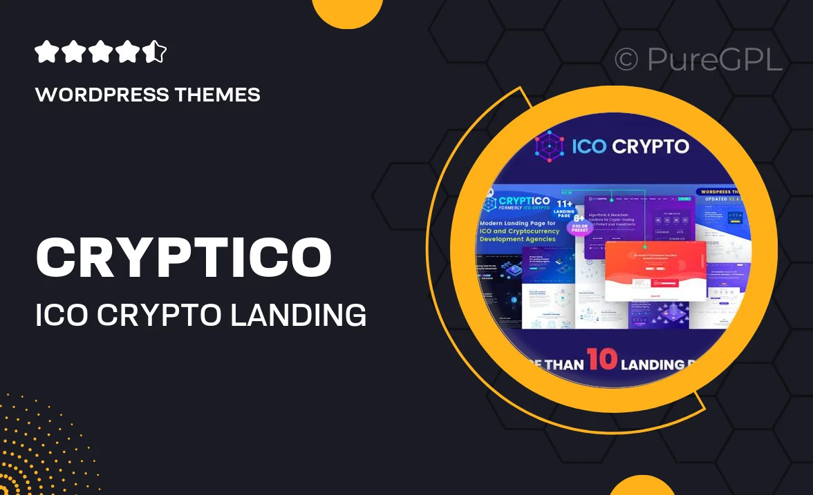 Cryptico – ICO Crypto Landing & Cryptocurrency WordPress Theme​