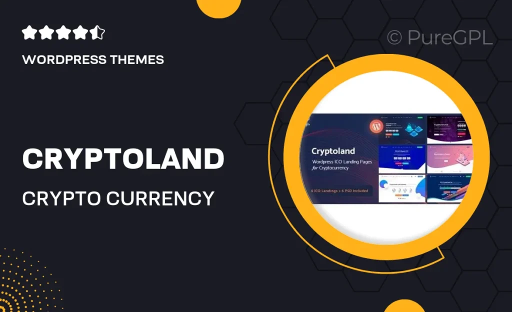 Crypto-land – Crypto Currency Landing Page WordPress Theme