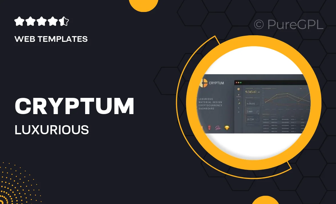 Cryptum – Luxurious Cryptocurrency Material Design Admin Dashboard