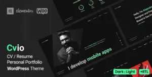 Cvio – Personal Portfolio WordPress Theme