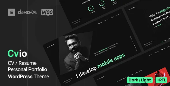 cvio personal portfolio wordpress theme 1