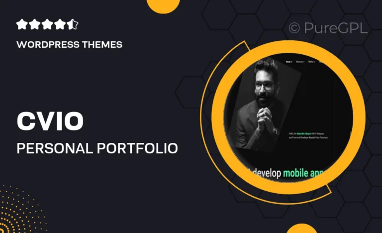 cvio personal portfolio wordpress theme