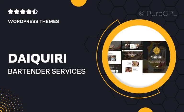 daiquiri bartender services catering cocktail wordpress theme