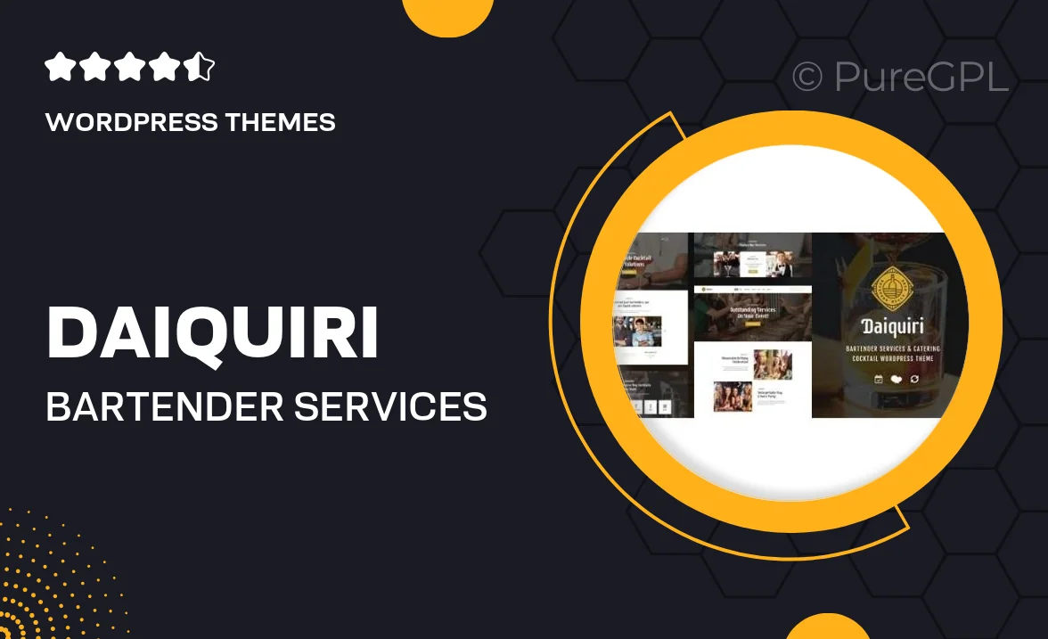 Daiquiri | Bartender Services & Catering Cocktail WordPress Theme