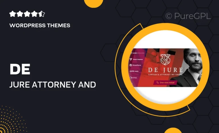 de jure attorney and lawyer wp theme