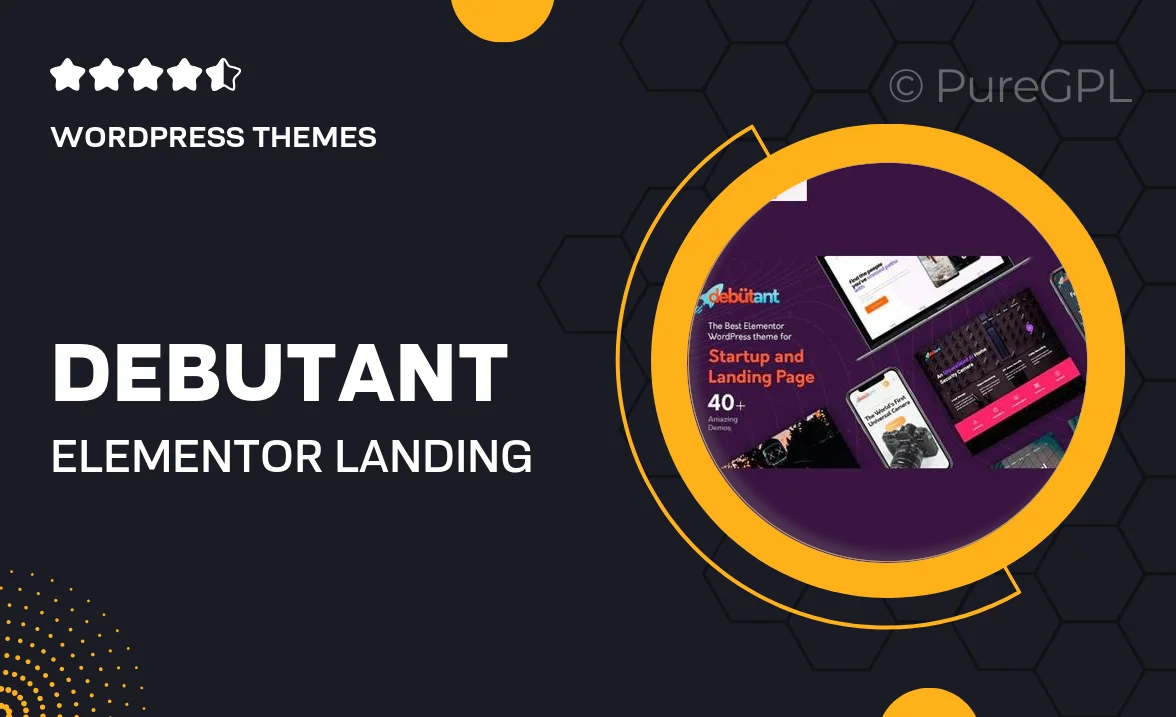 Debutant – Elementor Landing Page WP theme