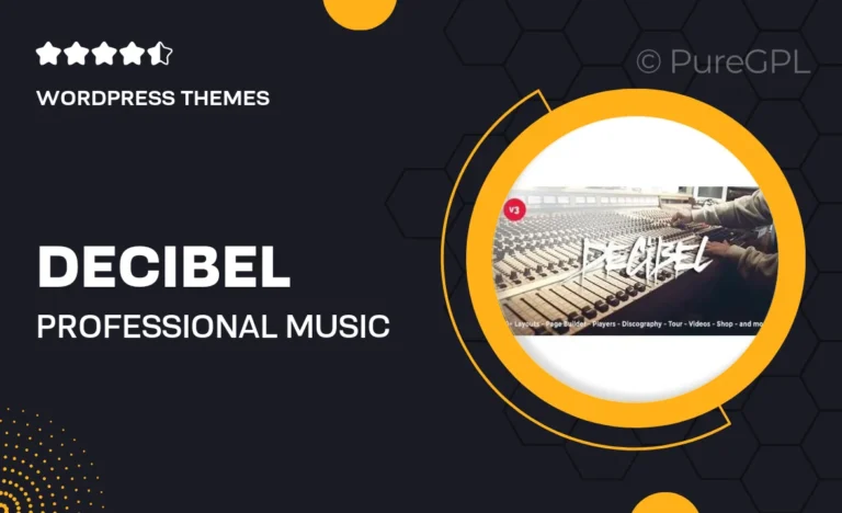 decibel professional music wordpress theme