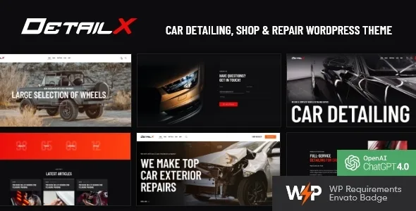 detailx car detailing shop repair wordpress theme 1