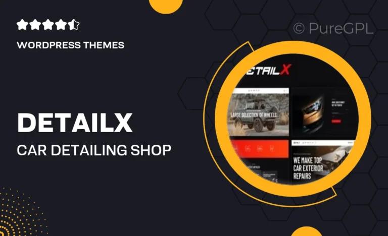 detailx car detailing shop repair wordpress theme