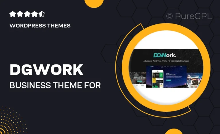 dgwork business theme for easy digital downloads