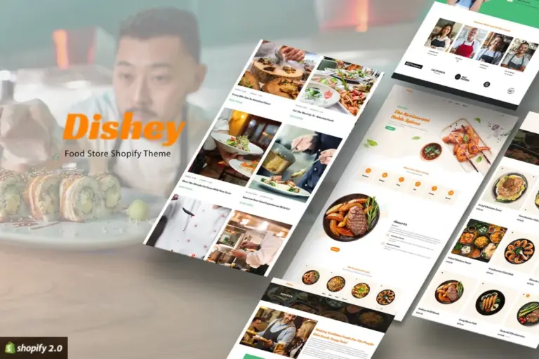 dishey restaurant food store shopify 20 theme