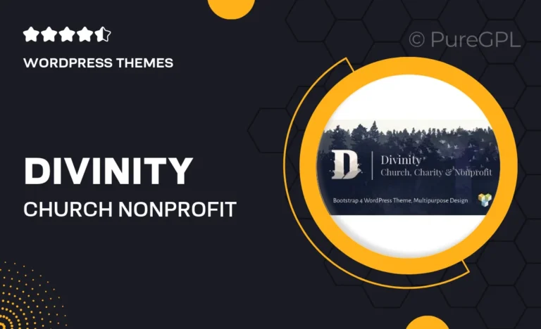 divinity church nonprofit wordpress theme