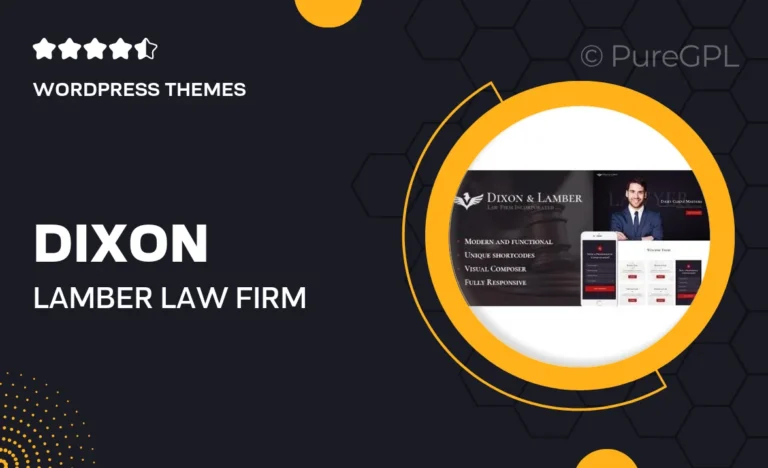 dixon lamber law firm wordpress theme