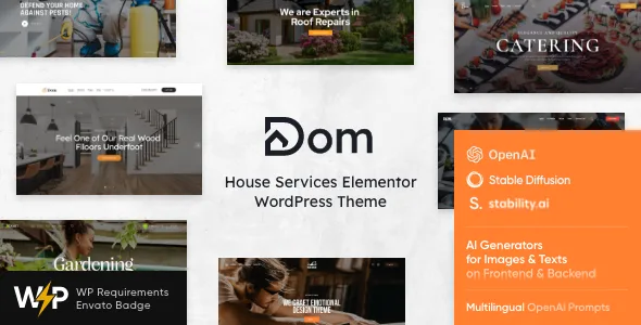 dom house services elementor wordpress theme 1
