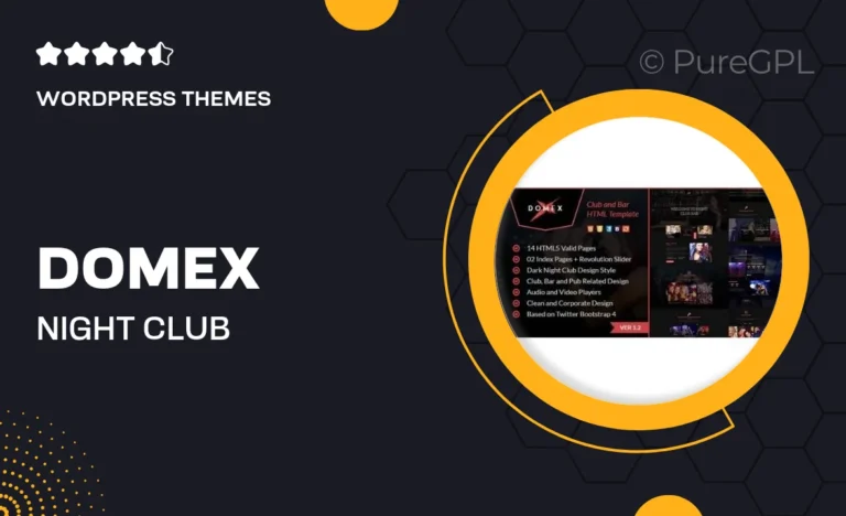 domex night club wordpress theme